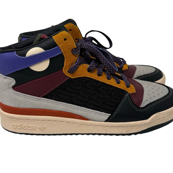Adidas Forum Mid Patchwork Hi Top Sneakers Purple Men’s 8 HP5359 - Picture 2 of 11